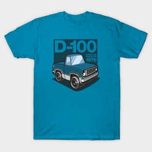 D100 - 1976 White Base (Bright Blue Iridescent) T-Shirt